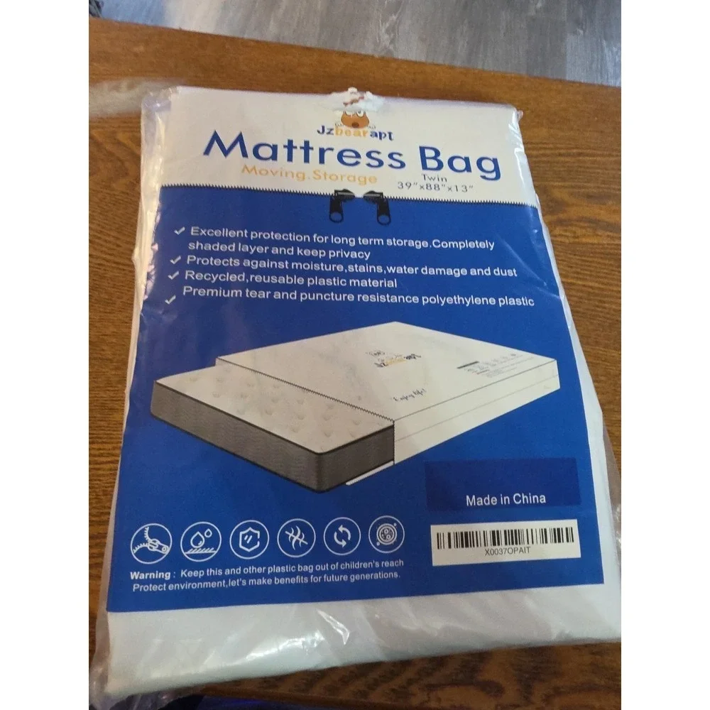 Twin Size Matress Bag With Zipper Water Dust Mites Proof‎